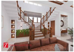 Living room with Staircase